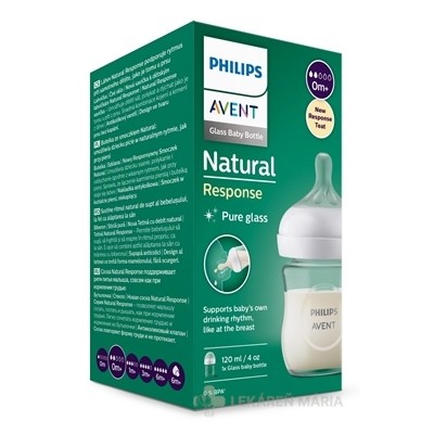 AVENT FĽAŠA Natural Response 120 ml sklenená