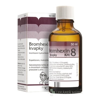 BROMHEXIN 8-KVAPKY KM sol por (liek.skl.hnedá) 1x50 ml