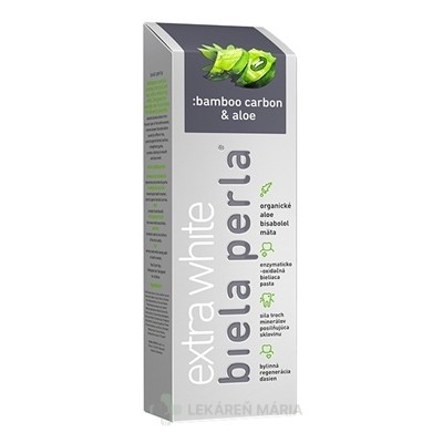 Biela perla Bamboo carbon & aloe zubná pasta 1x75 ml