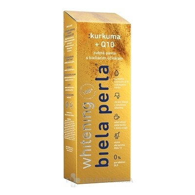 Biela perla Kurkuma + Q10 zubná pasta 75 ml