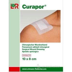 CURAPOR KRYTIE NA RANY S VANKÚŠIKOM 10x8 cm chirurgické samolepiace sterilné 5 ks
