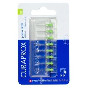 CURAPROX CPS 011 prime refill svetlozelená medzizubné kefky bez držiaka 8 ks