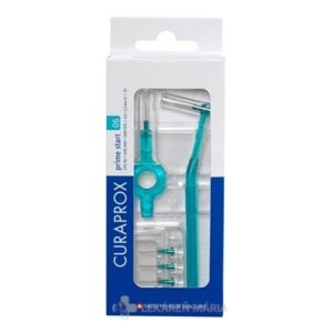 CURAPROX CPS 06 prime start tyrkysová medzizubné kefky 5 ks + držiaky UHS 409 a UHS 470