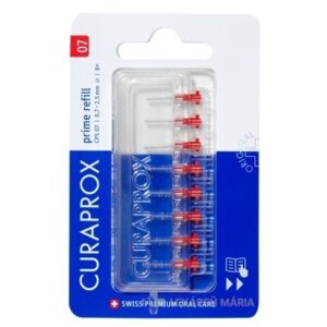 CURAPROX CPS 07 prime refill červená medzizubné kefky bez držiaka 8 ks