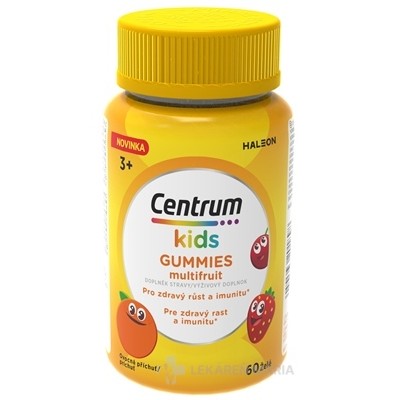Centrum kids GUMMIES multifruit želé s vitamínmi a minerálmi 1x60 ks