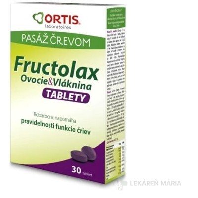 Fructolax Ovocie a vláknina TABLETY (s Rebarborou) 1x30 ks