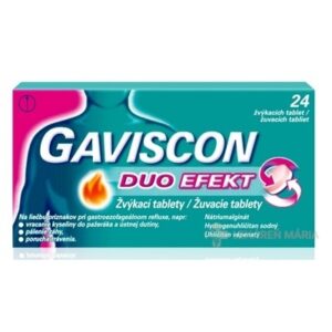 GAVISCON DUO EFEKT žuvacie tablety tablety 24 ks