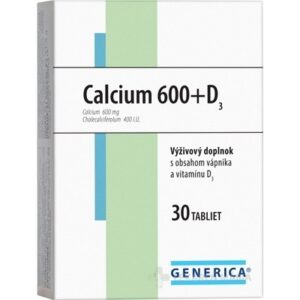 GENERICA Calcium 600+D3 tablety 30 ks