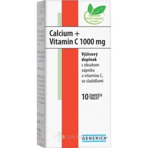 GENERICA Calcium + Vitamin C 1000 mg šumivé tablety 10 ks
