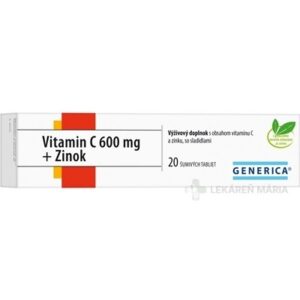 GENERICA Vitamin C 600 mg + Zinok šumivé tablety 20 ks