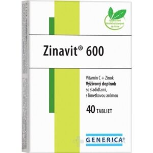 GENERICA Zinavit 600 s limetkovou arómou tablety (vitamín C + Zinok) 40 ks