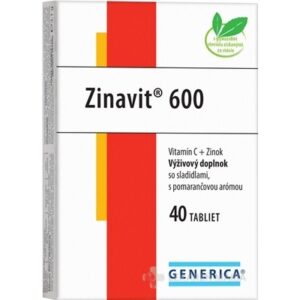GENERICA Zinavit 600 s pomarančovou arómou tablety (vitamín C + Zinok) 40 ks