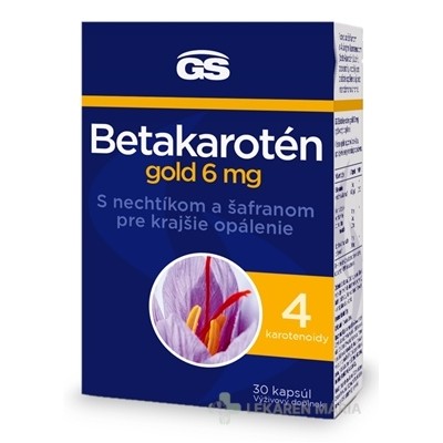 GS Betakarotén gold 6 mg kapsule s nechtíkom a šafranom 30 ks