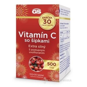GS Vitamín C 500 mg so šípkami 100 + 30 tabliet navyše