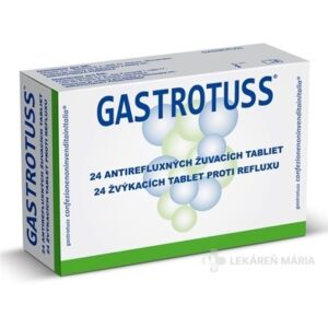 Gastrotuss tablety žuvacie antirefluxné 24 ks