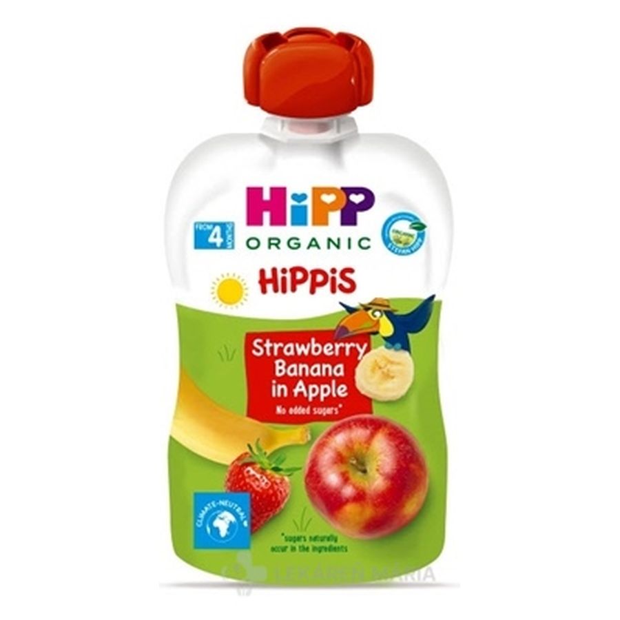 HiPP HiPPis 100% Ovocie Jablko Banán Jahoda