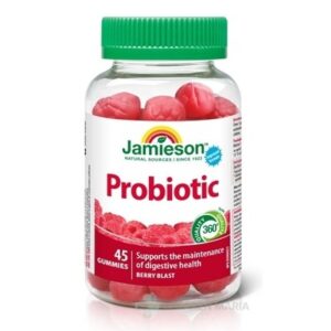 JAMIESON PROBIOTIC GUMMIES ŽELATÍNOVÉ PASTILKY s malinovou príchuťou 1x45 ks