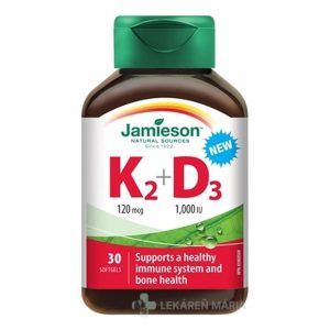 JAMIESON VITAMÍNY K2 120 µg + D3 1000 IU