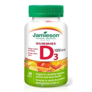 JAMIESON Vitamín D3 1000 IU gummies želatínové pastilky