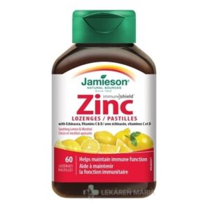 JAMIESON ZINOK LOZENGES S VITAMÍNMI C a D3 pastilky s príchuťou citróna 60 ks