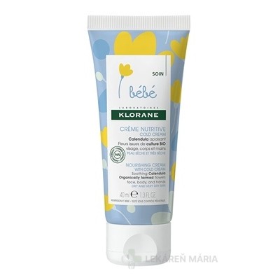 KLORANE BEBE CRÈME NUTRITIVE COLD CREAM výživný krém 40 ml