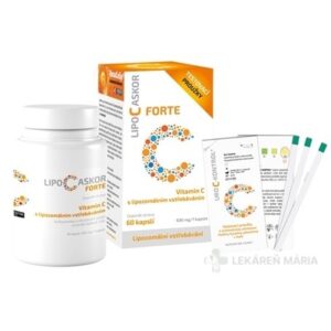 LIPO C ASKOR FORTE kapsule 60 ks - vitamín C s lipozomálnym vstrebávaním + testovacie prúžky