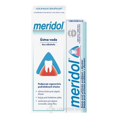 MERIDOL Sada ústnej hygieny zubná pasta 75 ml + ústna voda 400 ml