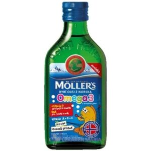 MOLLER´S Omega 3 RYBÍ OLEJ Ovocná aróma z pečene tresiek 250 ml
