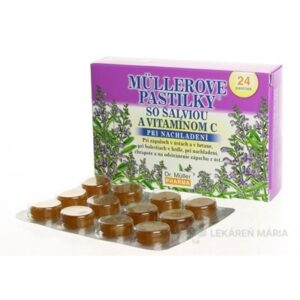 MÜLLEROVE PASTILKY ŠALVIA A VITAMÍN C 24 ks
