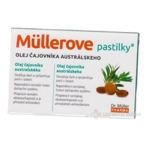 MÜLLEROVE pastilky OLEJ ČAJOVNÍKA AUSTRALSKEHO 24 ks