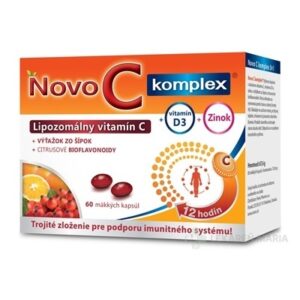 NOVO C KOMPLEX Lipozomálny vitamín C + vitamín D3 + zinok kapsuly 60 ks