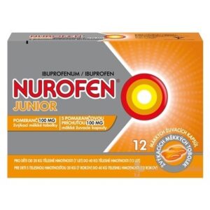 NUROFEN Junior s pomarančovou príchuťou 100 mg kapsule mdl 100 mg 12 ks