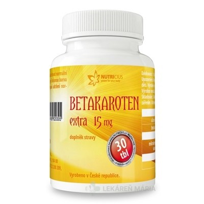 NUTRICIUS Betakarotén EXTRA 15 mg tablety 30 ks