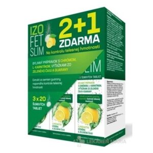 NaturProdukt IZOFET SLIM akcia šumivé tablety (2+1 zadarmo) 3x20 ks (60 ks)