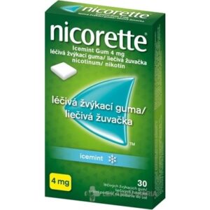 Nicorette Icemint Gum 4 mg liečivá žuvačka 30 ks
