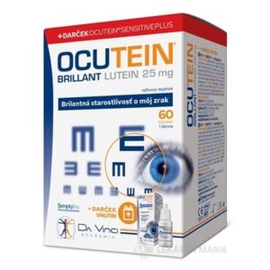 OCUTEIN Brillant Luteín 25 mg - DA VINCI 60 kapsúl + očné kvapky OCUTEIN Sensitive 15 ml zadarmo