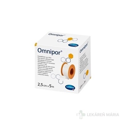OMNIPOR náplasť fixačná z bieleho netkaného textilu (25cmx5m)