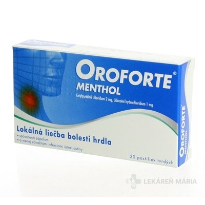 OROFORTE menthol pastilky 20 ks