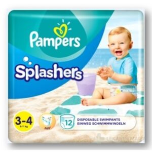PAMPERS SPLASH MIDI 3-4 detské plienky na plávanie (6 - 11 kg) 12 ks
