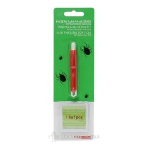 Pinzeta ALFA na kliešťov SADA s antibakteriálnym obrúskom 1 set