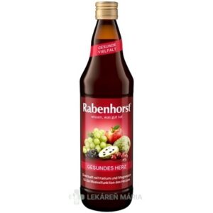 Rabenhorst VITESSE PRE ZDRAVÉ SRDCE ovocná šťava (6 druhov) s draslíkom horčíkom a extraktom z hlohu 750 ml