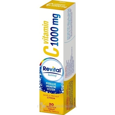 Revital vitamín C 1000 mg šumivé tablety s príchuťou citrón 20 ks