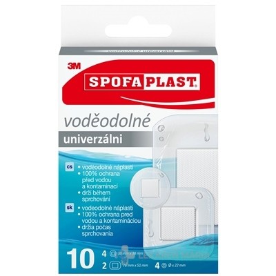 SPOFAPLAST 3M 190N VODEODOLNA NAPLAST 10 ks / 3 veľ.
