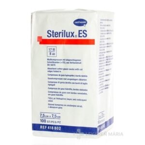 STERILUX ES kompres nesterilný so založenými okrajmi 17 vlákien 8 vrstiev (7