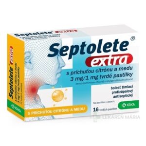 Septolete extra citrón a med pastilky 3 mg/1 mg 16 ks