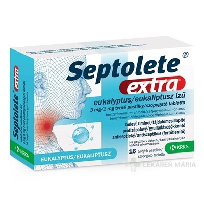 Septolete extra eukalyptus 3 mg/1 mg pastilky 16 ks