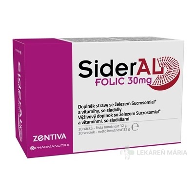 SiderAL Folic 30 mg vrecúška 20 ks