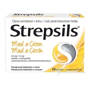 Strepsils Med a Citrón pastilky 24 ks
