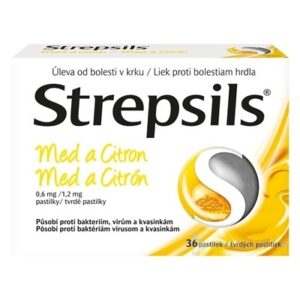 Strepsils Med a Citrón pastilky 36 ks