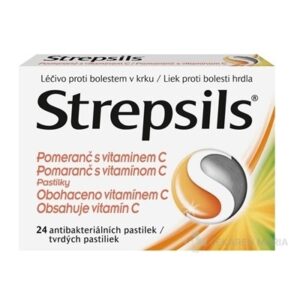 Strepsils Pomaranč s vitamínom C pastilky 24 ks